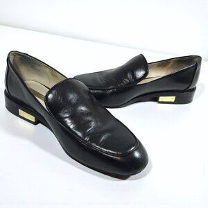 Louise et Cie Black Leather Loafers Women Sz 7, EU Sz 37